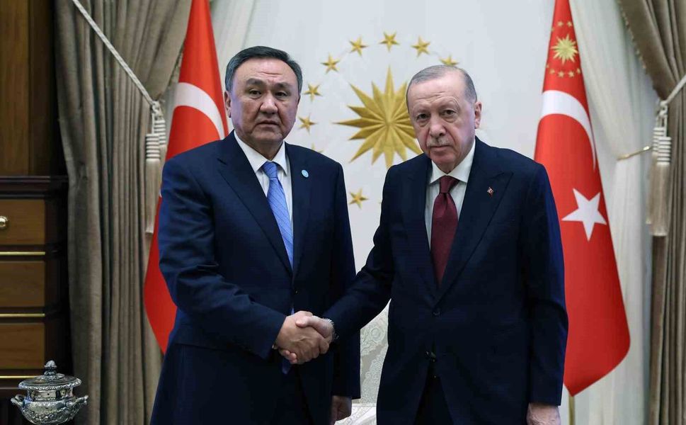 Cumhurbaşkanı Erdoğan, Türk Devletleri Teşkilatı Genel Sekreteri Ömüraliyev'i kabul etti
