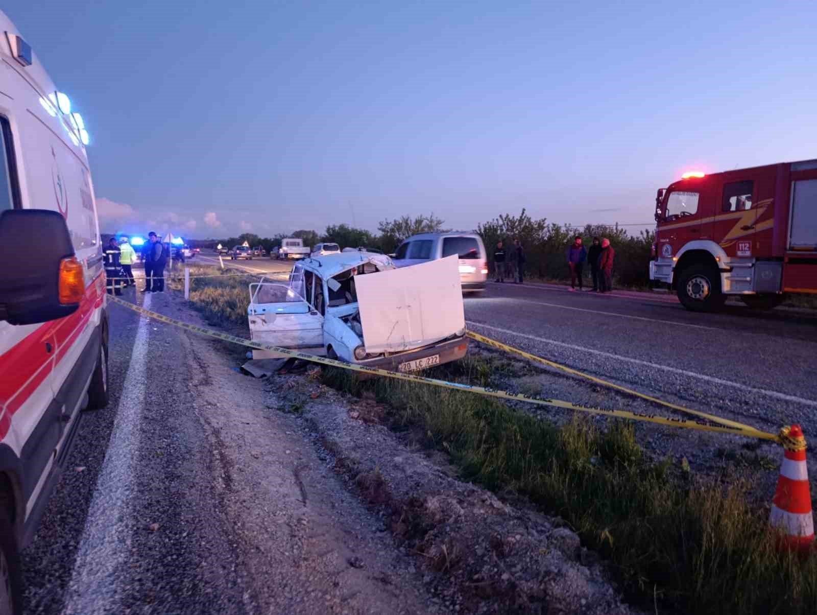 Denizli'de otomobil takla attı: 1 ölü, 4 yaralı