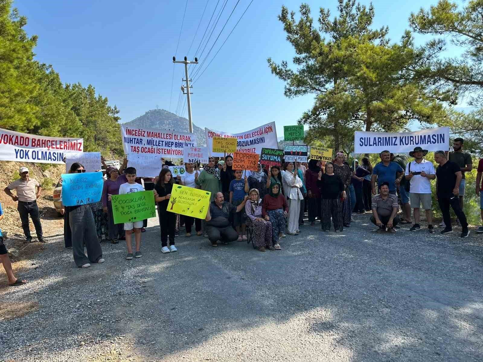 Gazipaşa'da taş ocağı planı mahalleliyi sokağa döktü