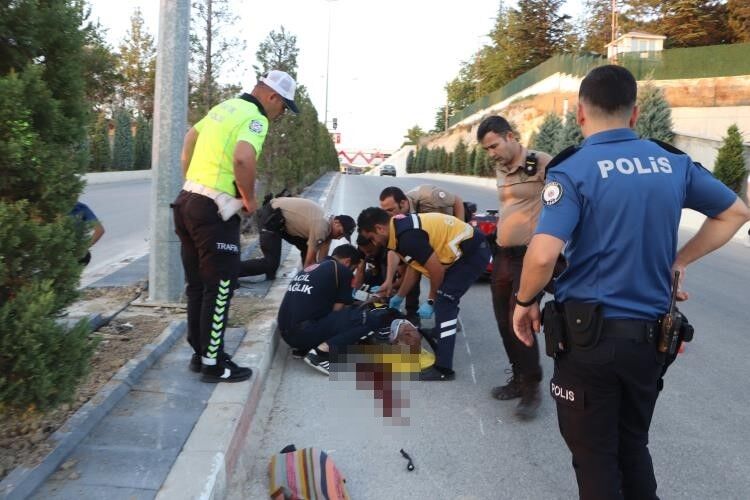 Karaman'da otomobilin çarptığı elektrikli bisikletin sürücüsü ağır yaralandı