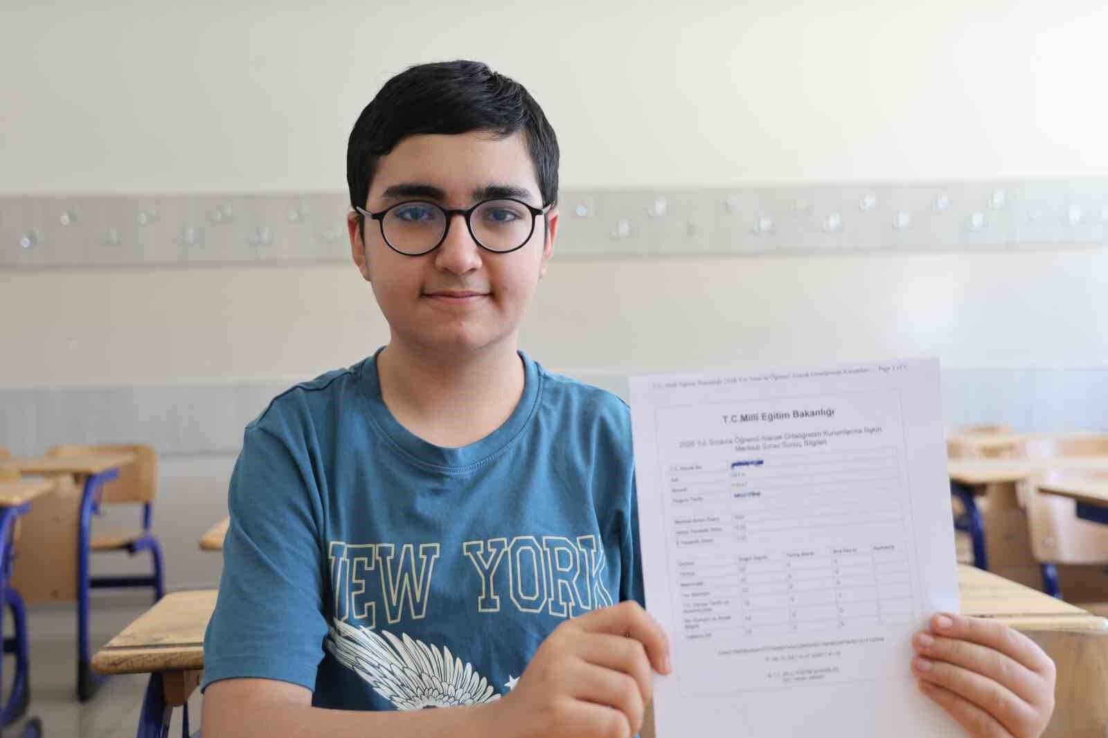 LGS birincisi Fırat: 'Bu başarı için 4 yıldır çalışıyorum'