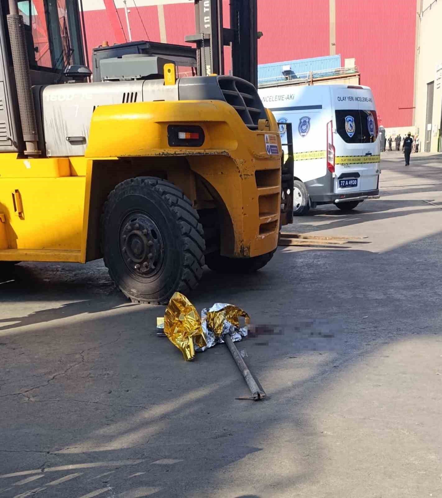 Forkliftin çarptığı adam hayatını kaybetti