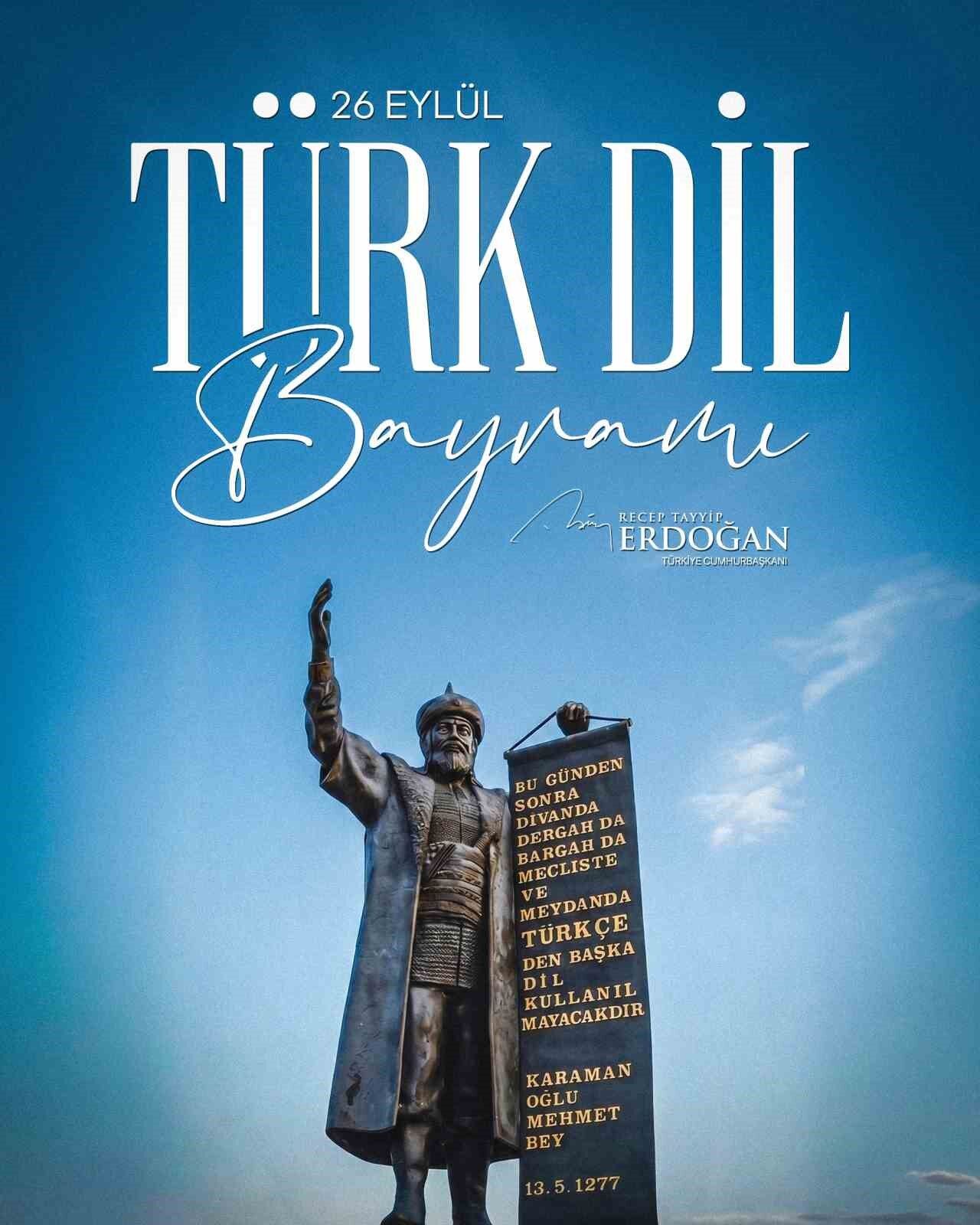Cumhurbaşkanı Erdoğan'dan '26 Eylül Türk Dil Bayramı' paylaşımı