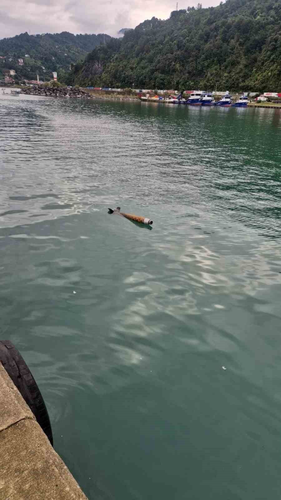Hopa'da deniz yüzeyinde roket benzeri cisim alarmı