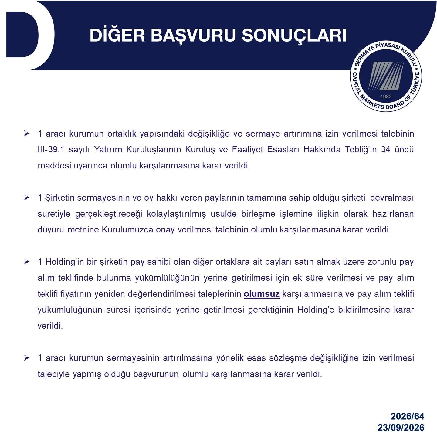 SPK'dan tasfiye süresine ilişkin basın duyurusu